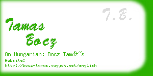 tamas bocz business card